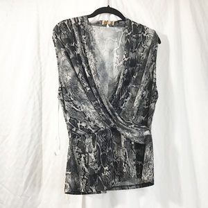🎀Laundry by Shelli Segal snake skin print Shirt  L